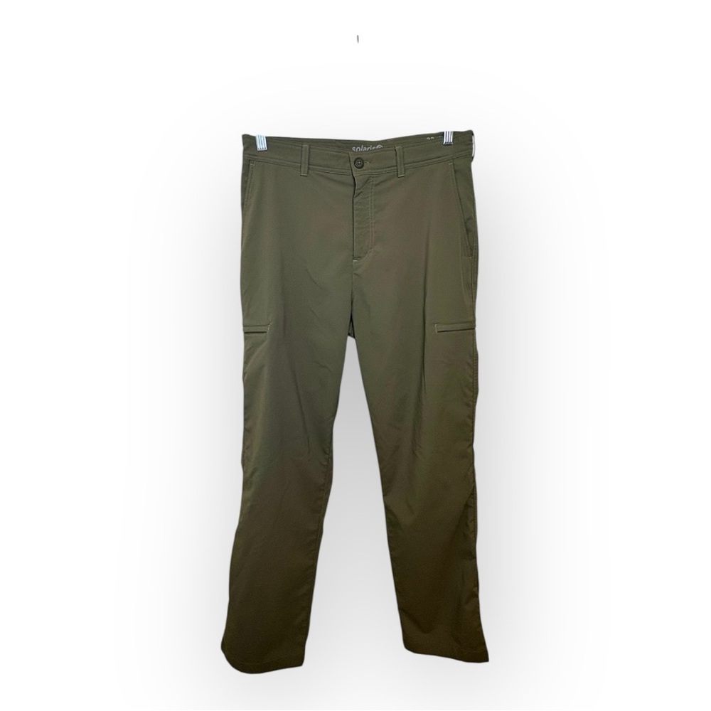Solaris Utility Straight Leg Pants Olive Green Tech Outdoor Travel 32W X 32L
